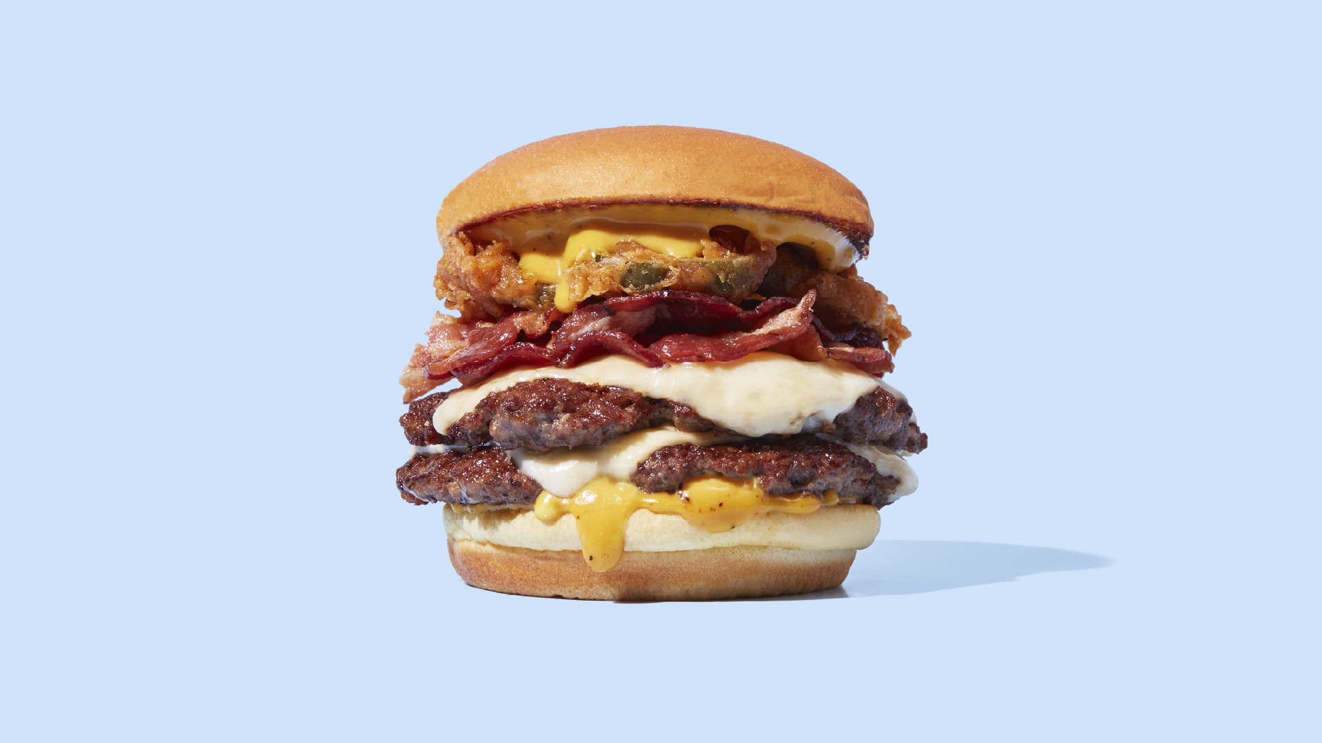 Carolina BBQ Burger with Fried Pickles